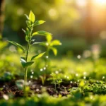 Jonge, gezonde boom die water krijgt via een professionele tuinslang in een verzorgde Nederlandse tuin met kleurrijke borders, badend in warm namiddaglicht.